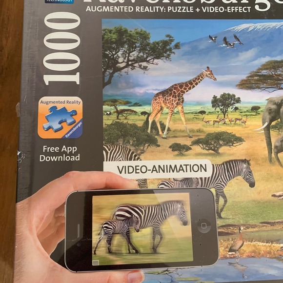 Ravensburger 1000 Piece Puzzle Animals Africa Elephant Zebra Giraffe Animation - Picture 4 of 7